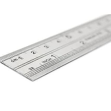 Escola - Penggaris Besi 100 Cm Tebal Jidar Mistar Ruler 1 Meter Baja Stainless