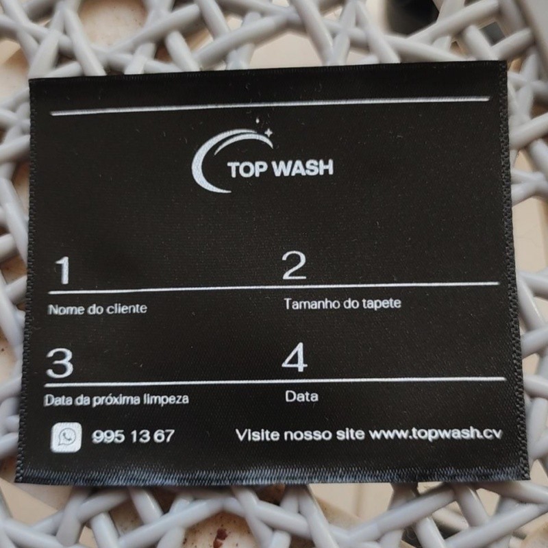 

500pcs Custom Black satin Garment Labels for baby clothing 6 * 7 cm Personalised big size Care Label