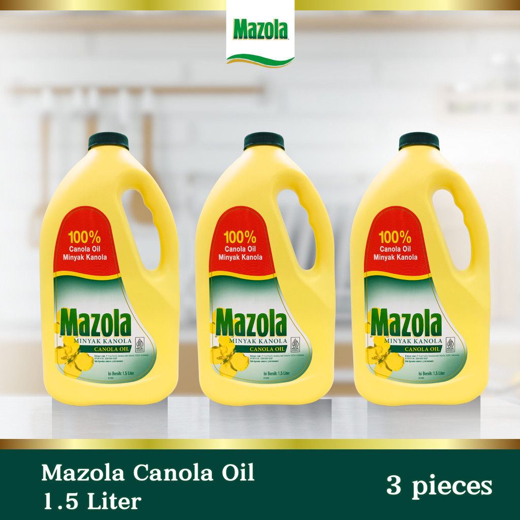 

Mazola Canola Oil Minyak Kanola 1.5 Liter - [Isi 3 PCS]