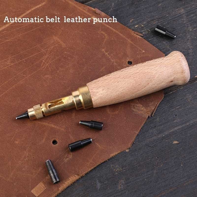 

LRSMNSSTR MIUSIE Alat Pembolong Tali Pinggang Hole Punch 6 Tip 1.5-4mm - MU0179