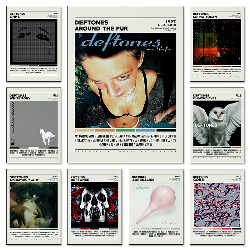 

Deftones Band Posters Prints Canvas Paintings Around the FurSaturday Night Wrist Music Album Cover for Room Home Wall Art Decor