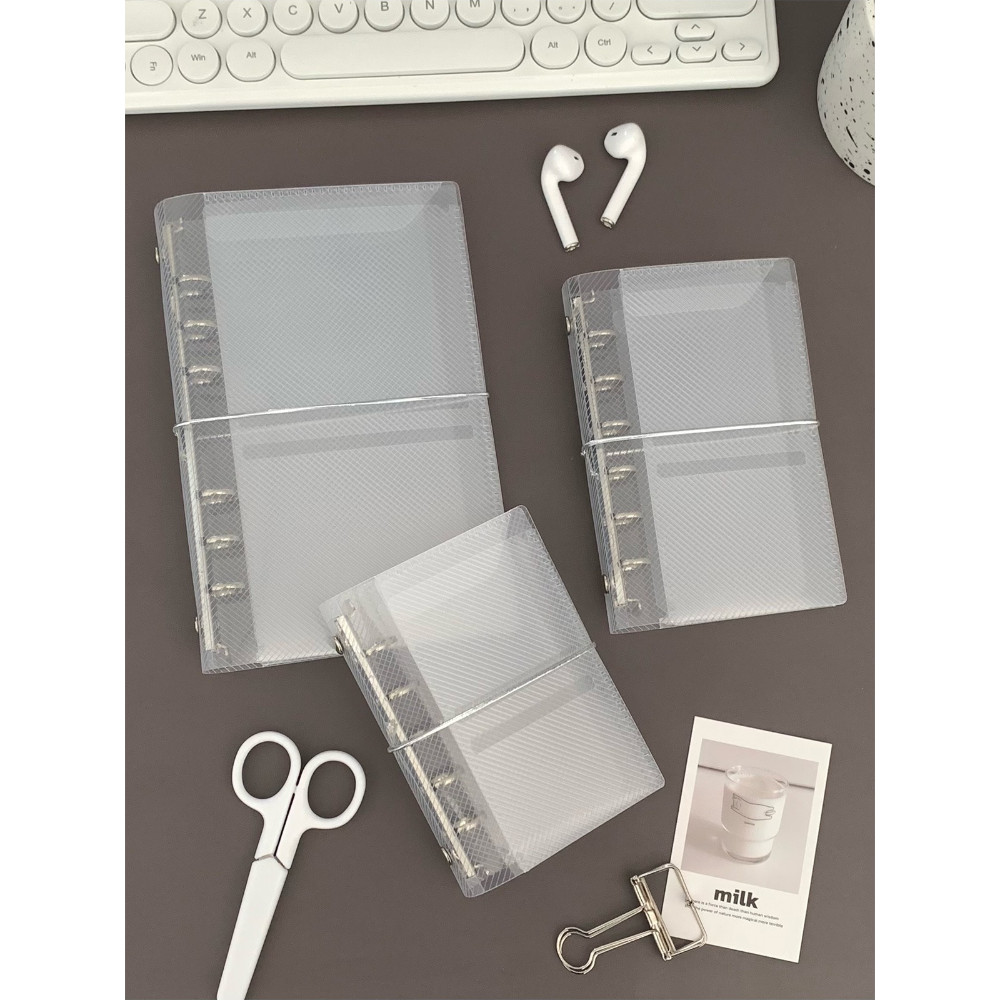 

M5 A7 A6 Diagonal PP Three Fold PP Loose Leaf notebook Cover Mini Portable Sticker Small Card Photo Storage