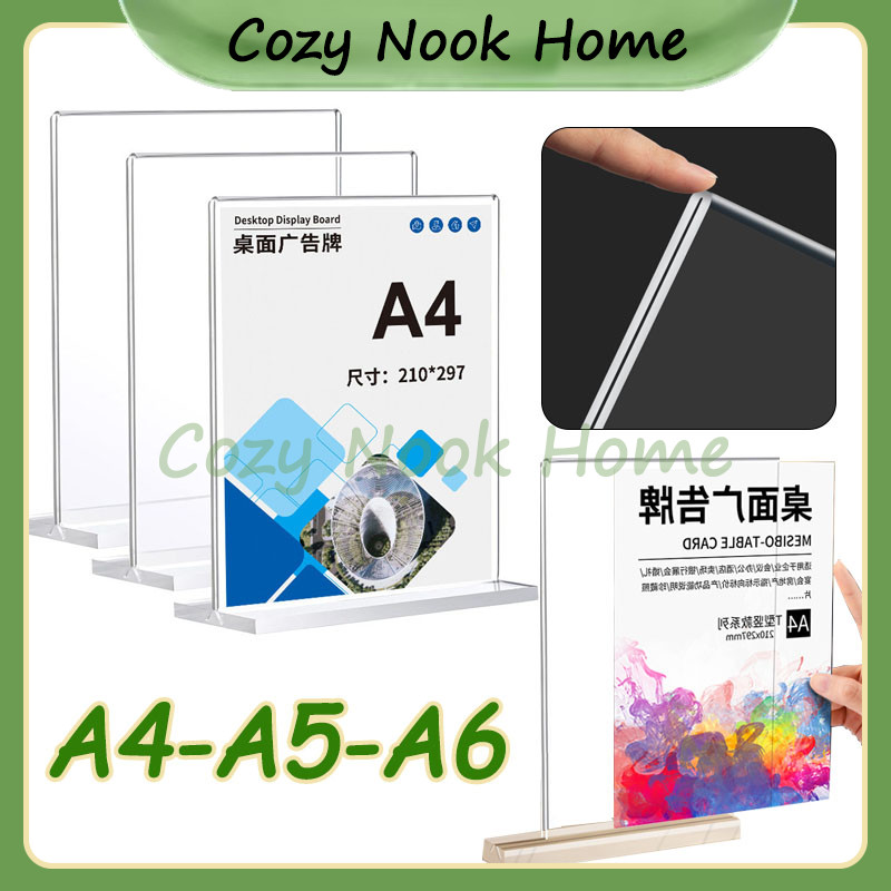 

Stand Akrilik Tempat Brosur Qris Meja Ukuran A4 A5 A6 / Akrilik QRist Barcode / Stand Akrilik