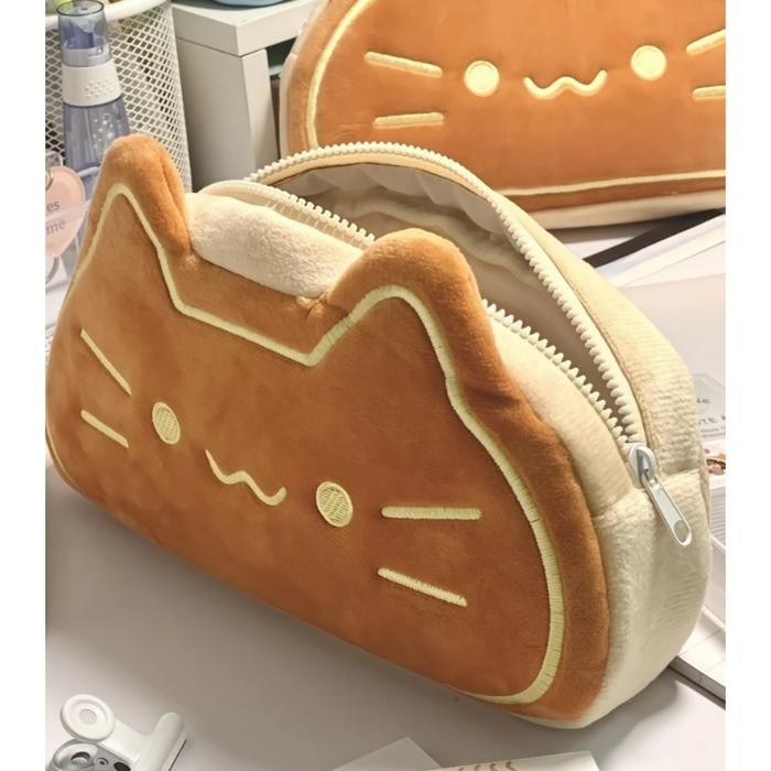 

【Ready】Tas Pena Kucing Pencil Case Lucu Ins High -Value Besar -Kapacity Karakter Roti Stationery Storage Penyimpanan Siswa Kain Zipper Kartun Besar Mewah Kotak Pena Kanvas - yellow cat