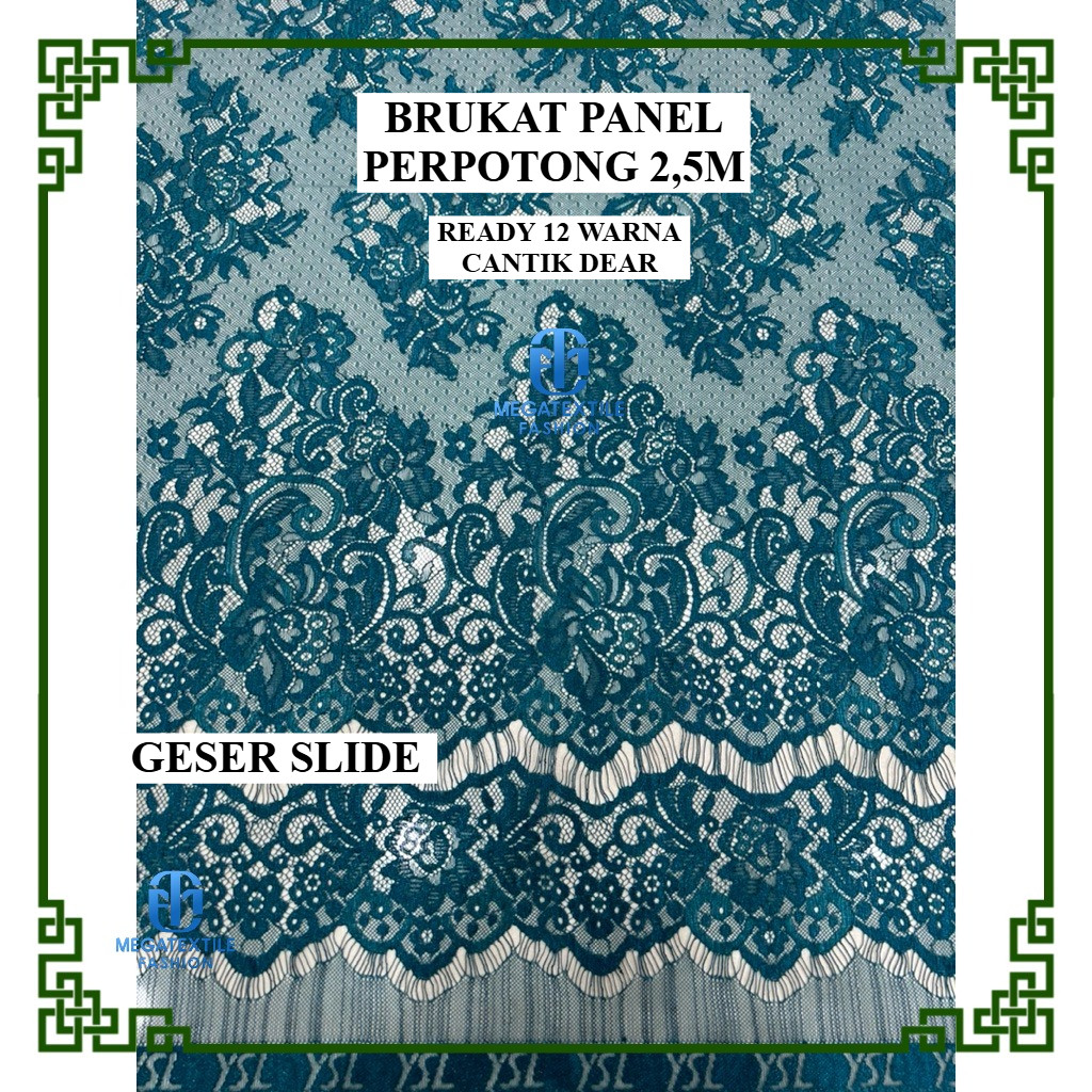 BAKAL KAIN LACE BRUKAT SEMI PRANCIS METALIK PERPOTONG