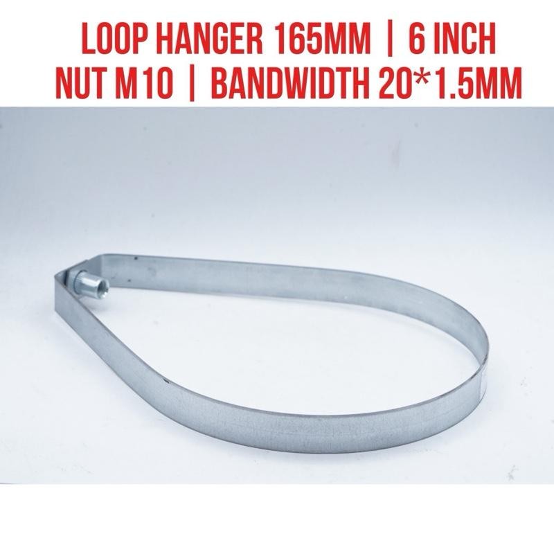 EROM 6 inch Loop Hanger Galvanis 6” 165mm Pipe Sprinkler Hanging Bracket Clamp Galvanized Carbon Ste