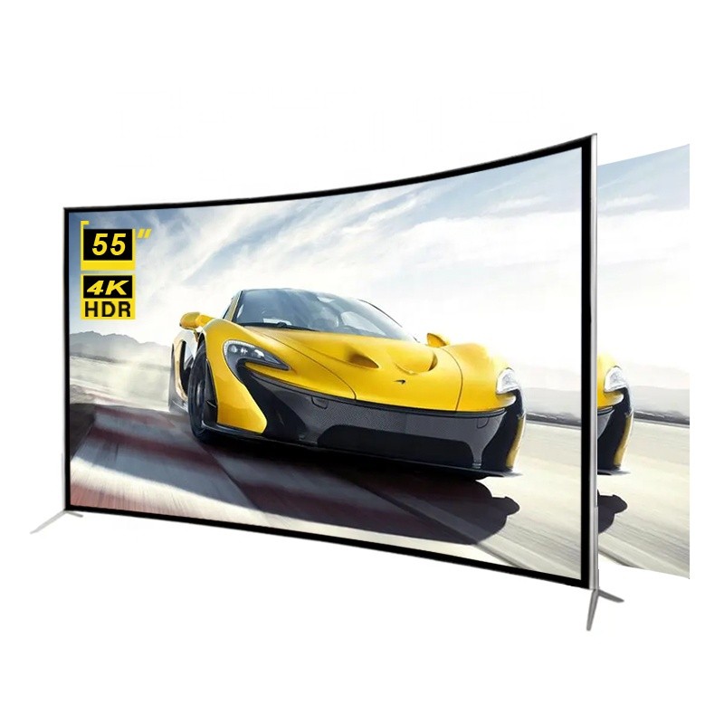 Advanced Customization STLF ZJW Cheap LED TV 55 Inch Curved Smart TV with Android 4k UHD LCD Office 