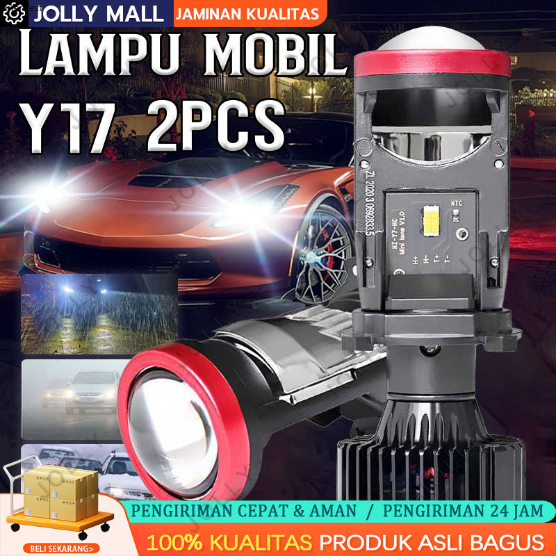 [Mendukung COD]Projie Led Mobil Mini Projie Y7D H4 Mobil Super Terang Lampu Led Mobil Utama Kabut