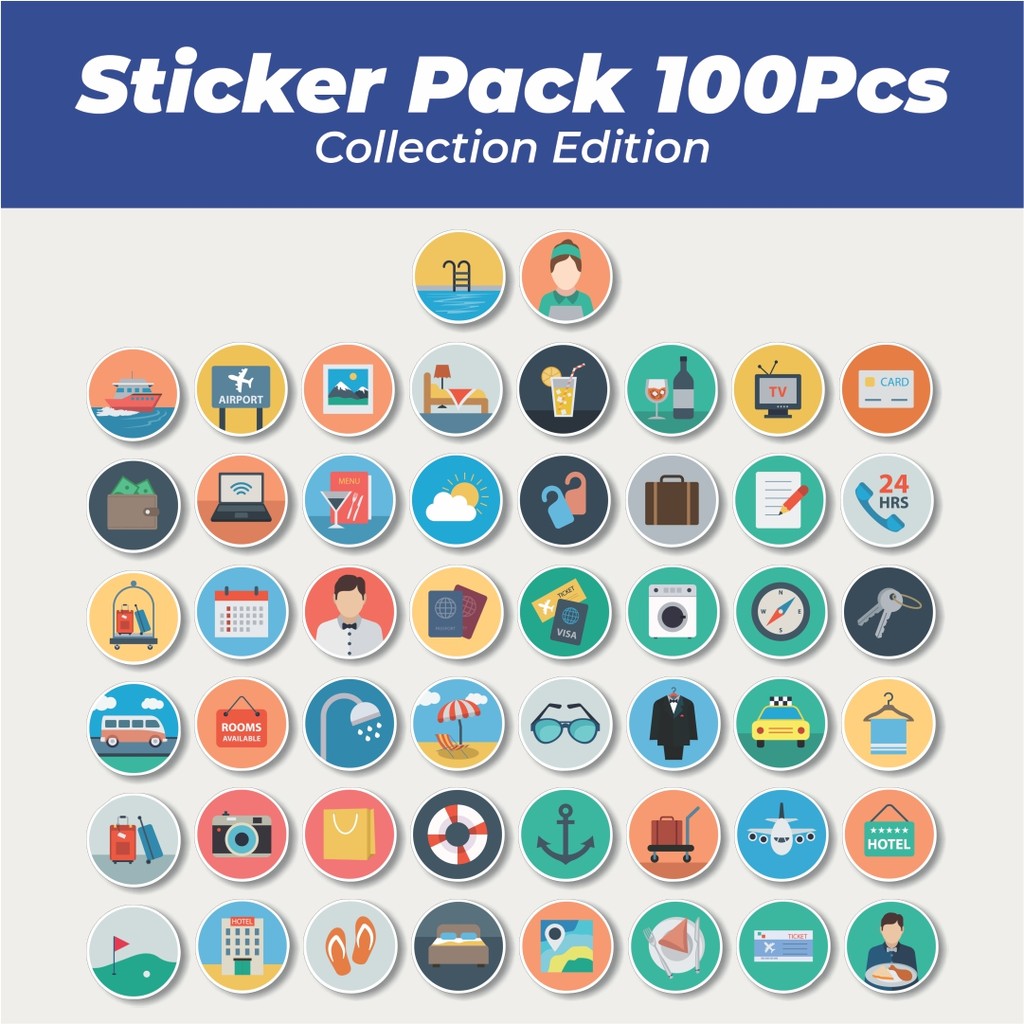 

Hot Stiker Ikon Datar Katalog Hotel Lucu Anti Air Stikers Berperekat Waterproof Sticker Decal Buat Motor Helm Buku Journal Koper Casing HP Laptop Botol Minum