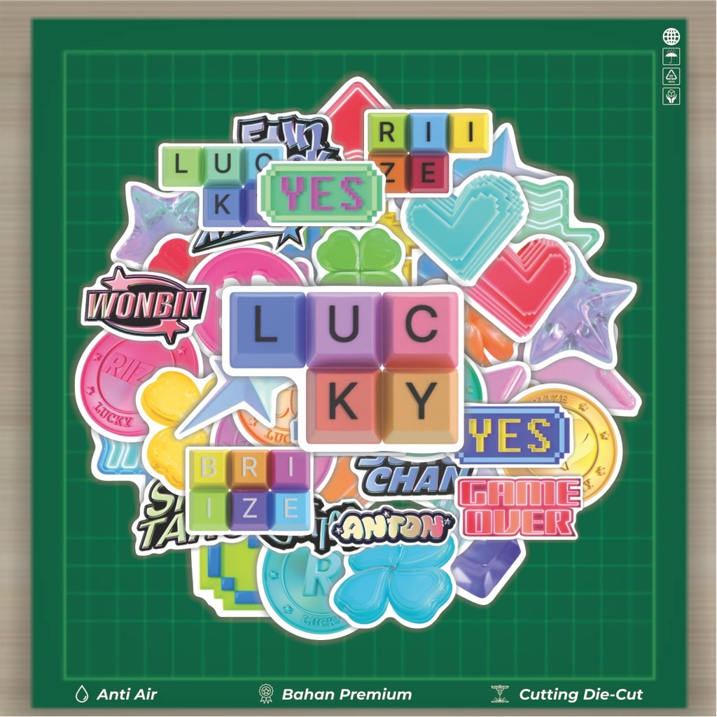 

HOT 50 PCS STIKER Stiker Aesthetic Riize Elements Stiker Fashion Cars Decal Dingin Kartu Album Custom Vinyl Anti Air- Sticker Aesthetic Buku Journal Koper Casing HP Tablet Laptop Helm Motor Botol Minum