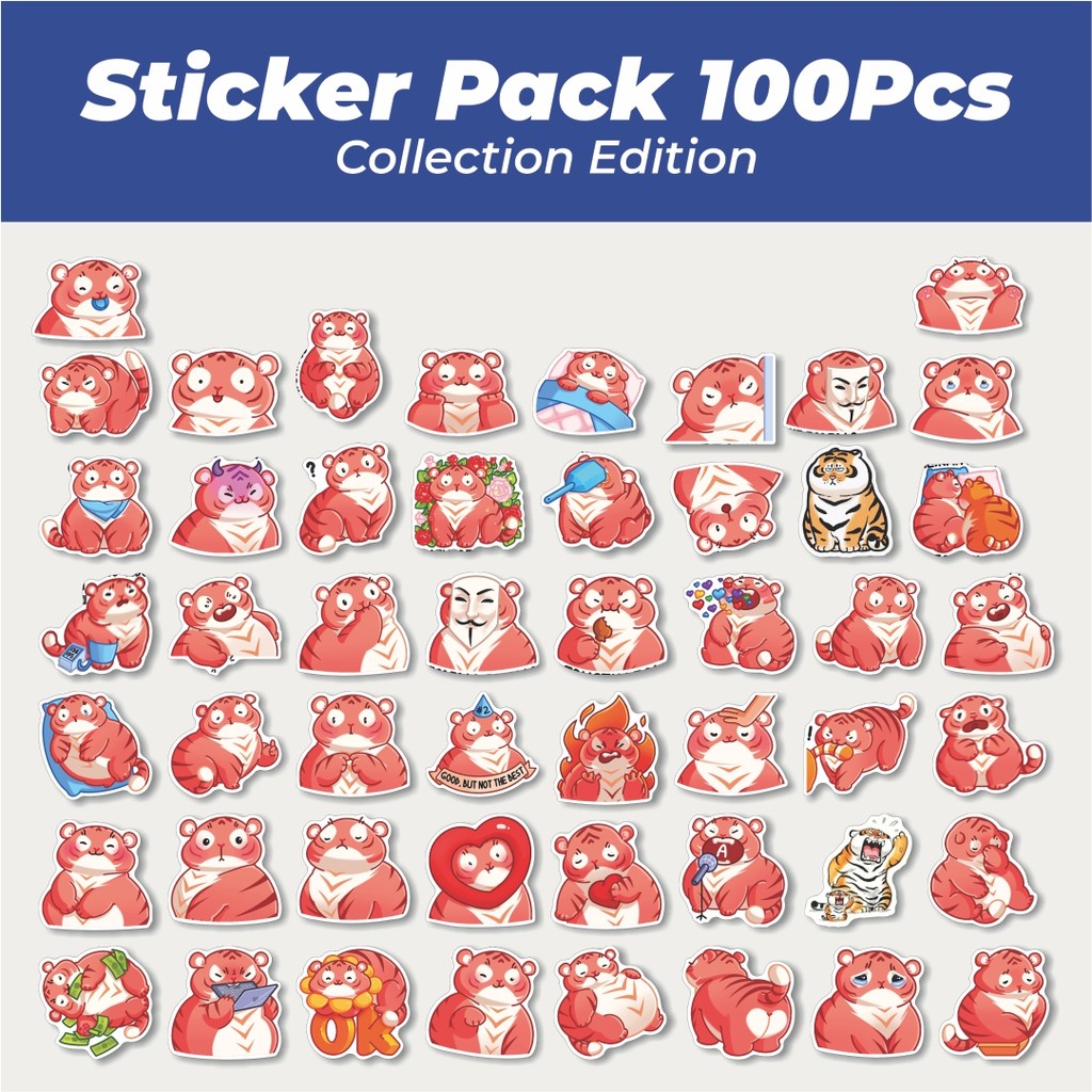 

Hot Stiker Cute Animal Harimau Roulette Lucu Anti Air Stikers Berperekat Waterproof Sticker Decal Buat Motor Helm Buku Journal Koper Casing HP Laptop Botol Minum