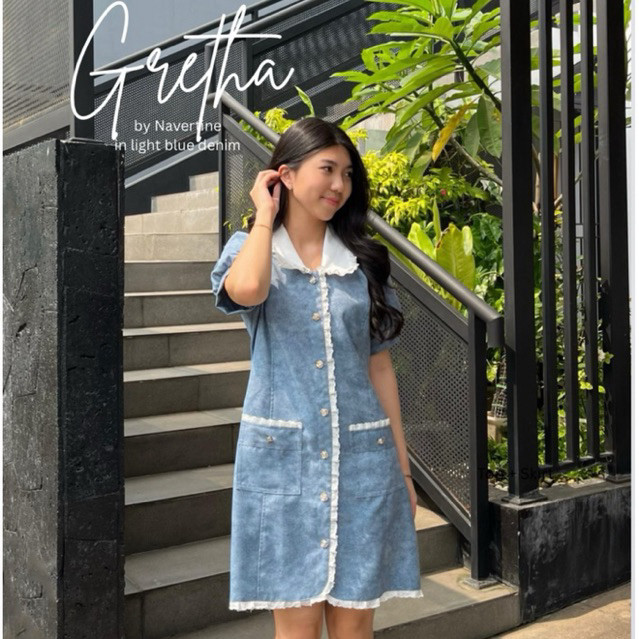 XERFARTZ Navertine - Gretha Dress by Navertine - Dress Korea - Dress Casual - Dress Kantor