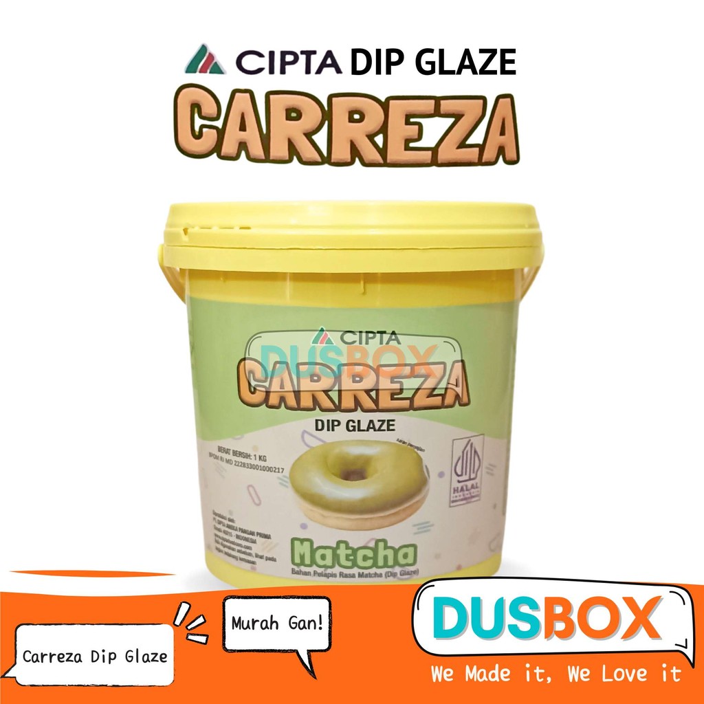 

Carreza Dip Glaze Greentea1 kg / Toping Donat Carreza / Selai Donat / Carreza Selai Donat