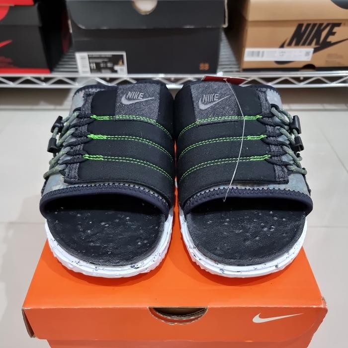 sandal pria nike asuna slide black white