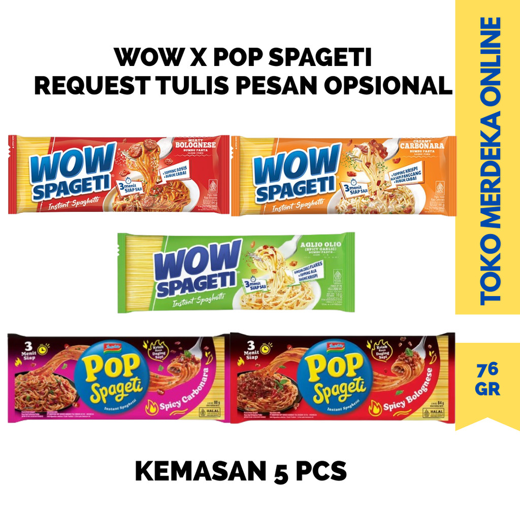 

(5 PCS) POP SPAGETI ALL VARIAN SPICY CARBONARA & SPICY BOLOGNESE 84 GR