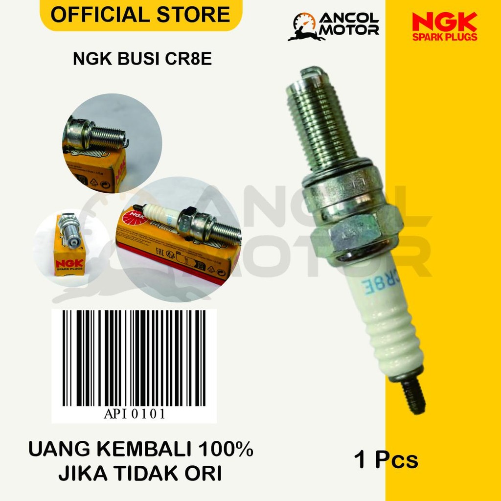 NGK CR8E Busi Motor Standar Kawasaki W175 / Ninja 250 FI Karbu – Spark Plug Original