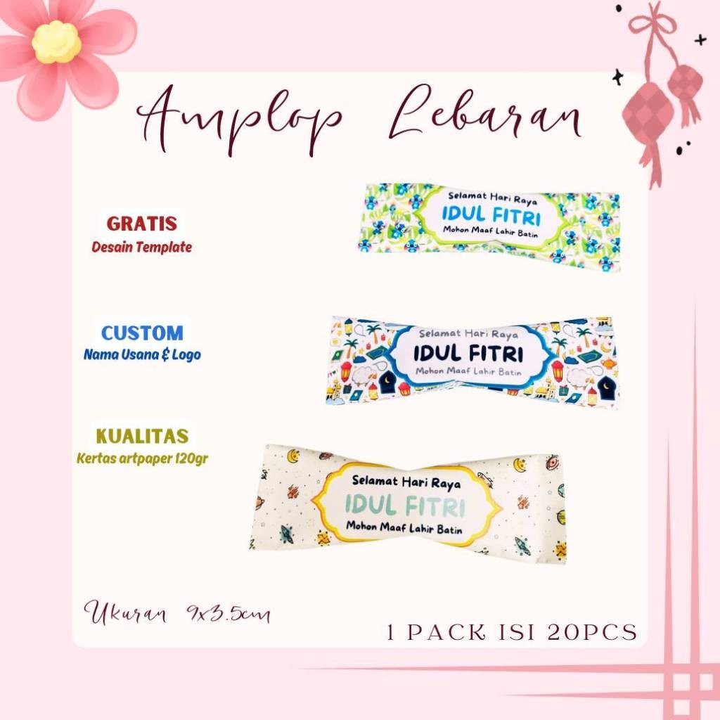 

Amplop Lebaran Lucu | Amplop Lebaran Bentuk Permen | Amplop Lebaran Permen Bisa Custom Nama