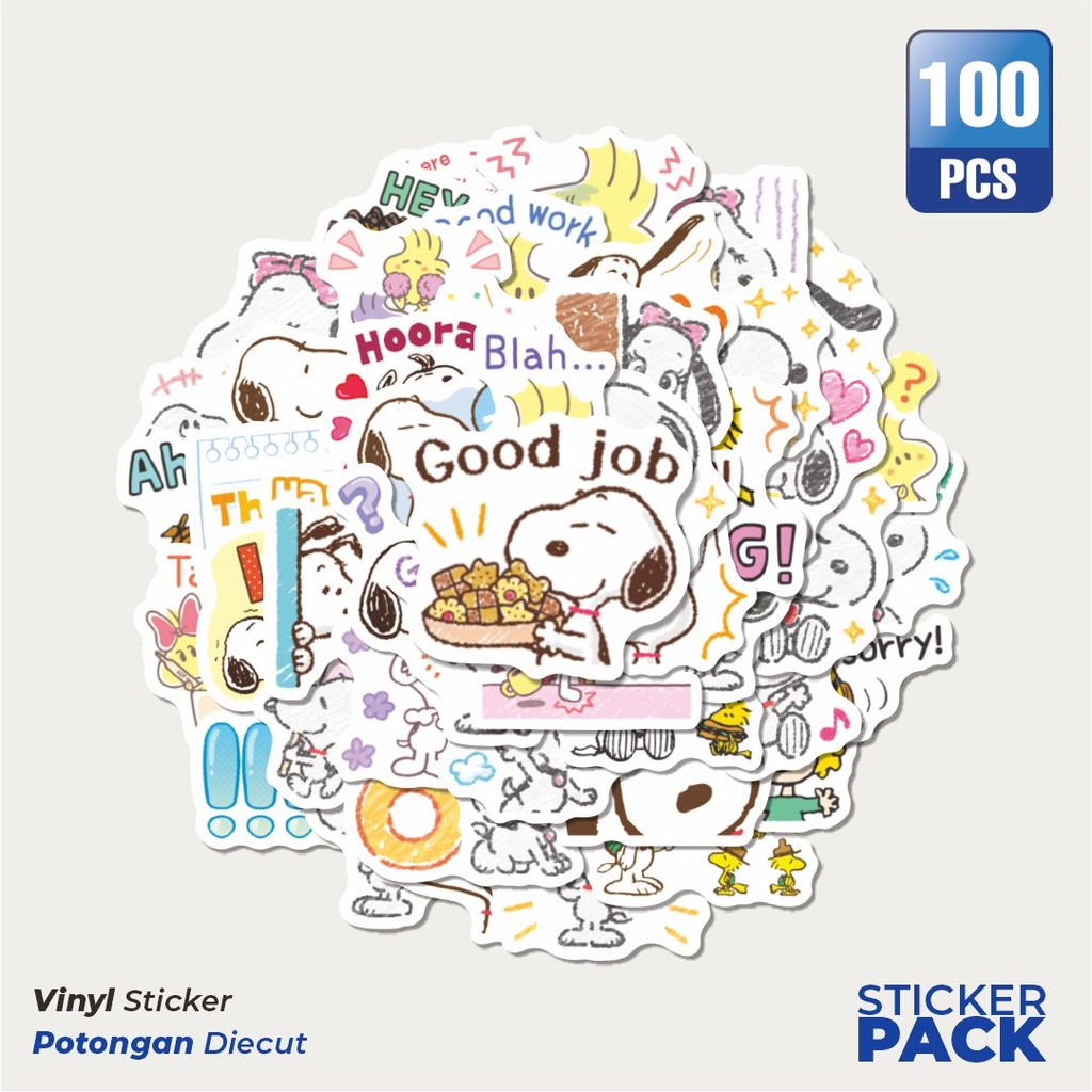 

Terbaru! 50 pcs Stiker Kartun Random Kartun Snoopy Animal Cute Dekorasi Lucu Kreatif untuk Notebook, Skateboard, HP