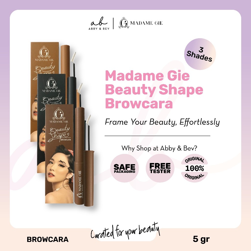 AB - Madame Gie Beauty Shape Browcara [5gr]/ Mascara Alis Browcara Eyebrow Gel Eyebrow Pensil Alis V