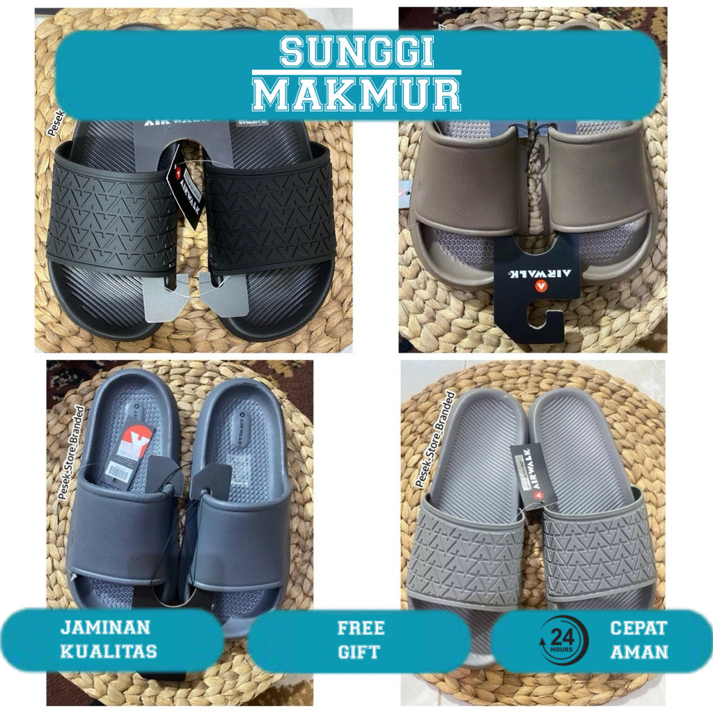 Sandal Airwalk Pria warna hitam dan abu original sale