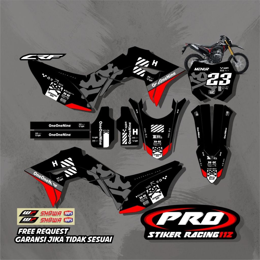 Decal Sticker Crf 150 L- Stiker Motor CRF - Setiker Honda Crf 150L