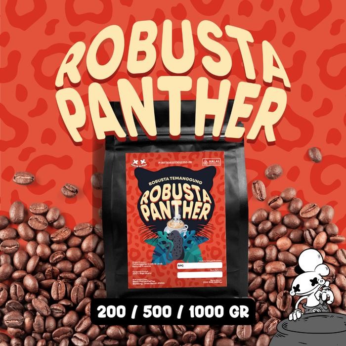 

PROMO Robusta 100% PANTHER Biji Kopi Robusta Coffee Latte - 200gr, Biji Utuh