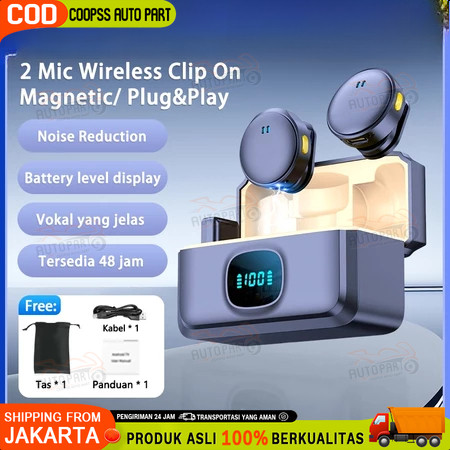 Mikrofon Nirkabel Lavalier Mic Portabel Audio Video Pembuatan Rekaman Wireless Microphone HP Clip On