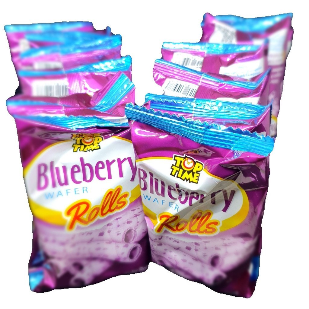 

Wafer Rolls 1 Renceng Varian Rasa bluberi blueberry isi 10 Sachet stik