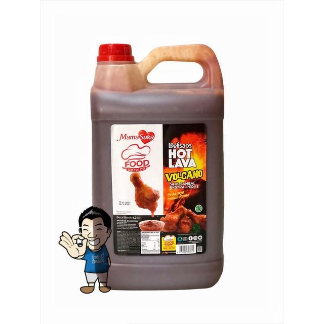 

PROMO! MamaSuka Saus Sambal Pedas Delisaos Hot Lava Volcano- Chili 6.2 Kg