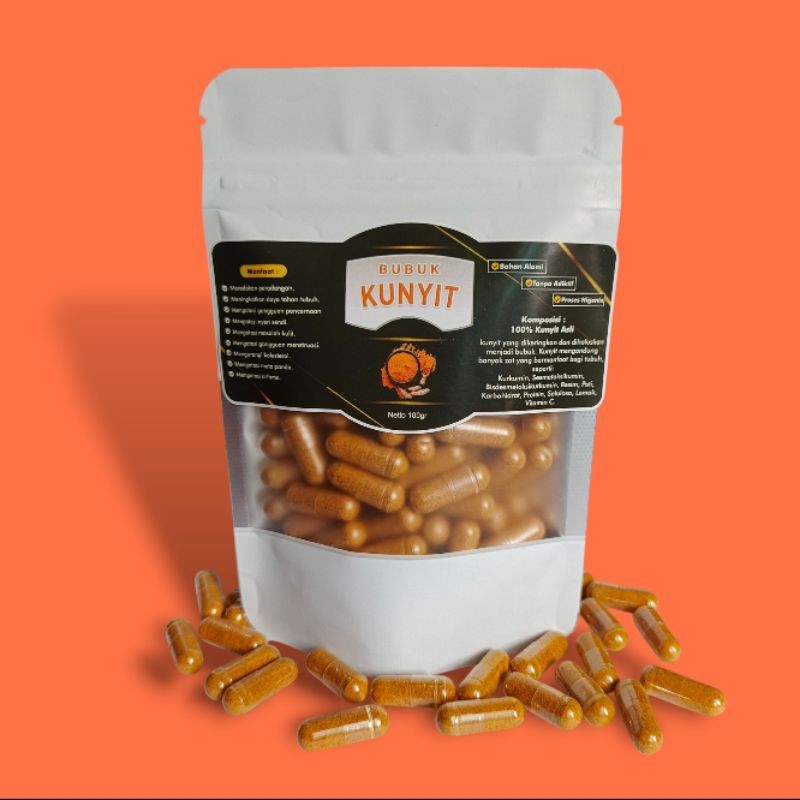 Kapsul kunyit kunir bubuk original tanpa campuran