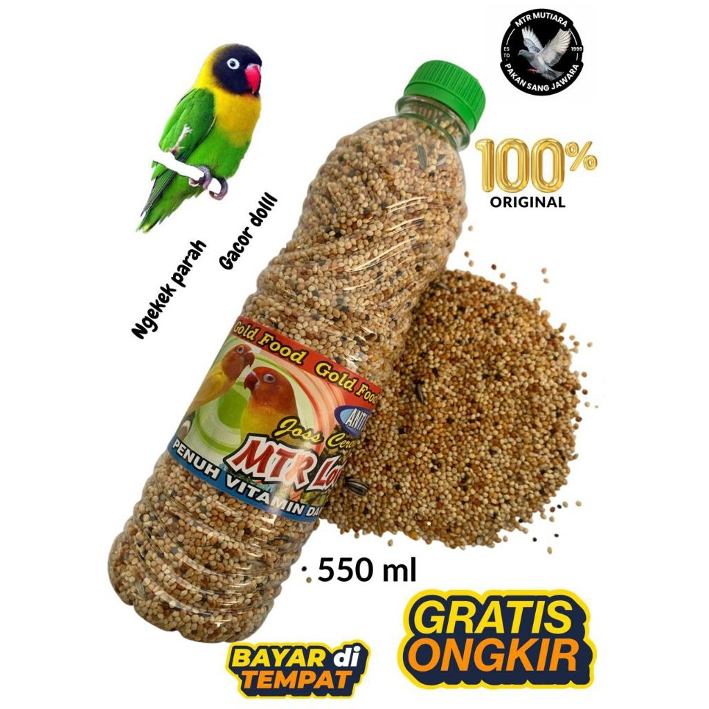 Pakan Lovebird Konslet / Pakan Lovebird Dosis Tinggi / Pakan Lovebird Gacor / Milet Racing Gembul