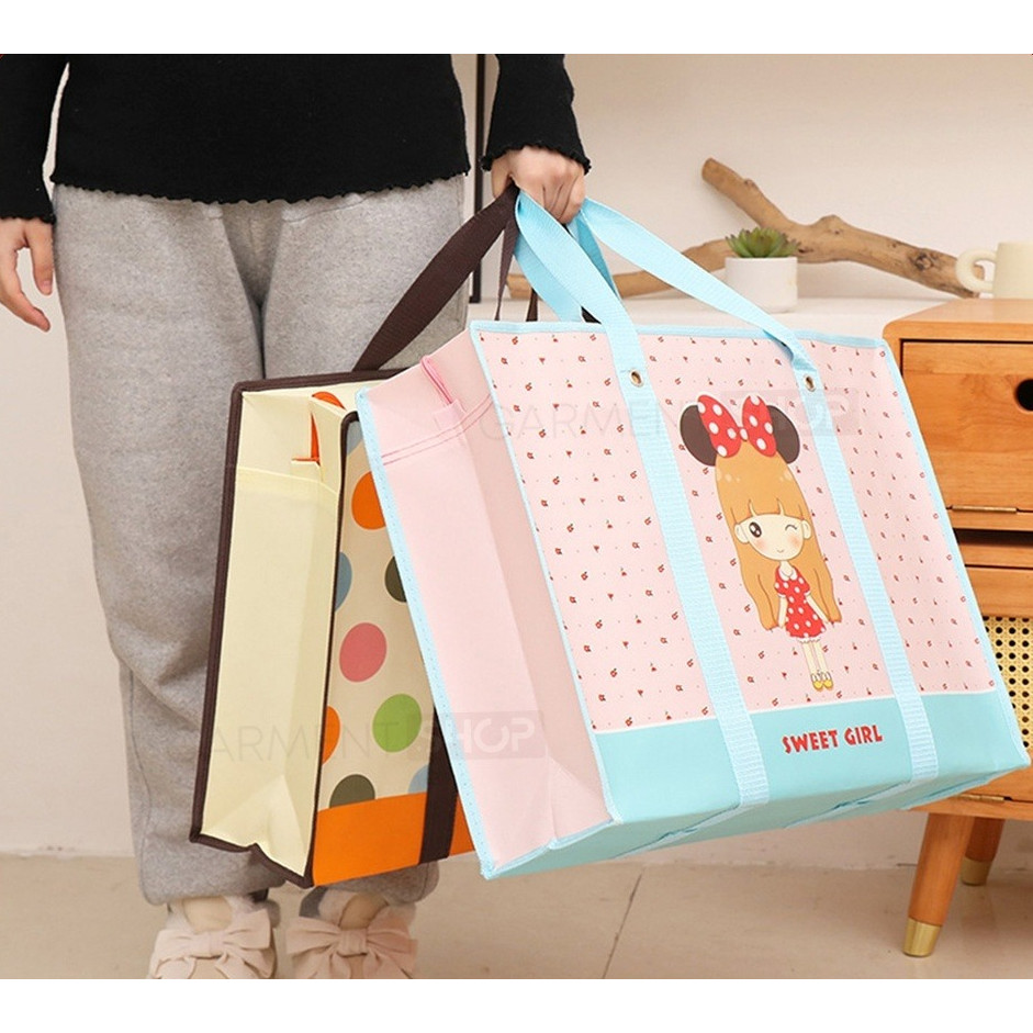 CORNELSTORE Tas Jinjing Laundry Baju Tas Belanja Tas Kado Kapasitas Besar Hand Bag Serbaguna Murah B