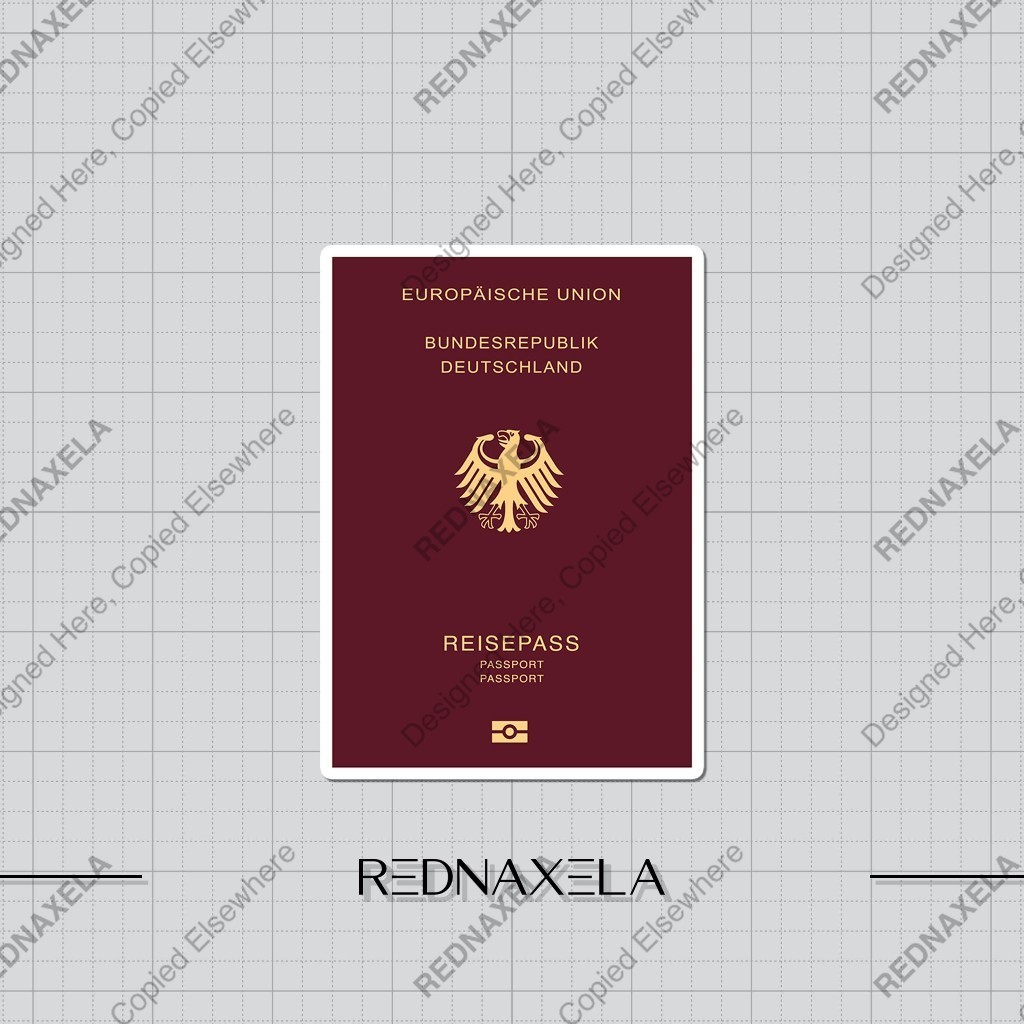 

Stiker Vinyl Deutschland Passport Design Stiker Koper Outdoor Travel Sticker