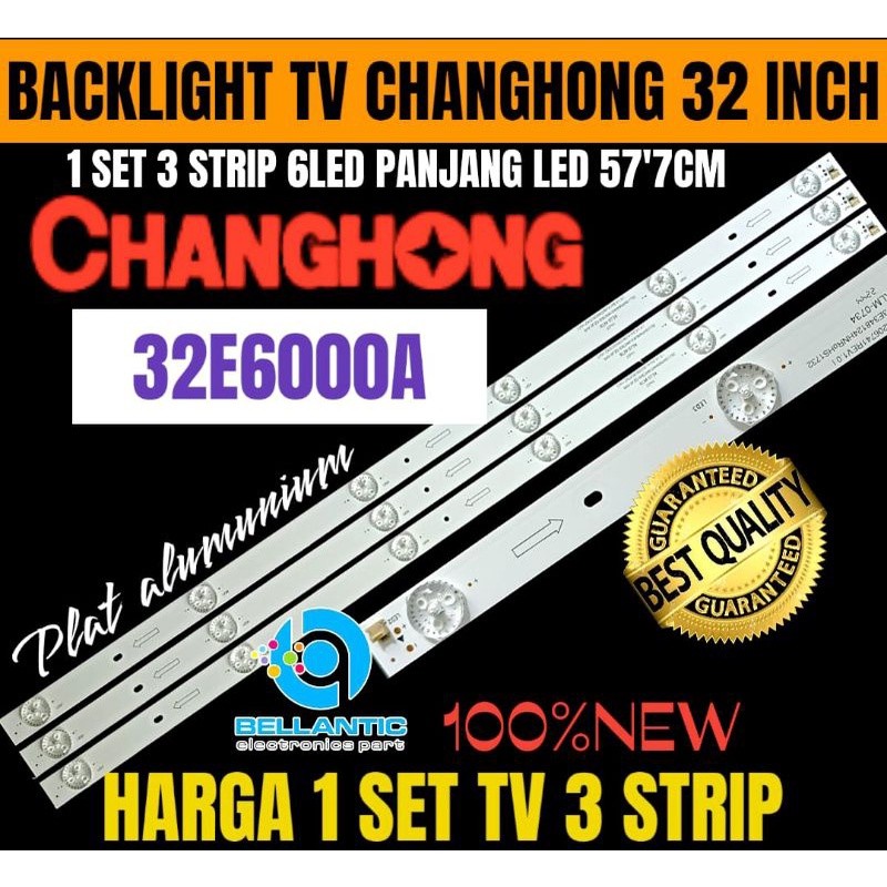 BACKLIGHT TV LED CHANGHONG 32 INCH 32E6000A BACKLIGHT TV LED 32 INCH 666Murah
