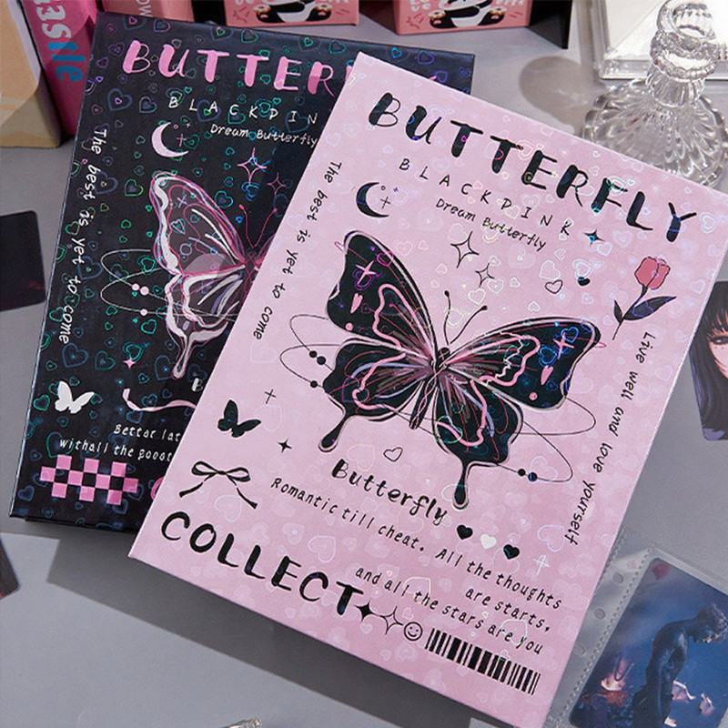 Binder A5/A6 multifungsi album kartu Kpop album kupu-kupu hard cover