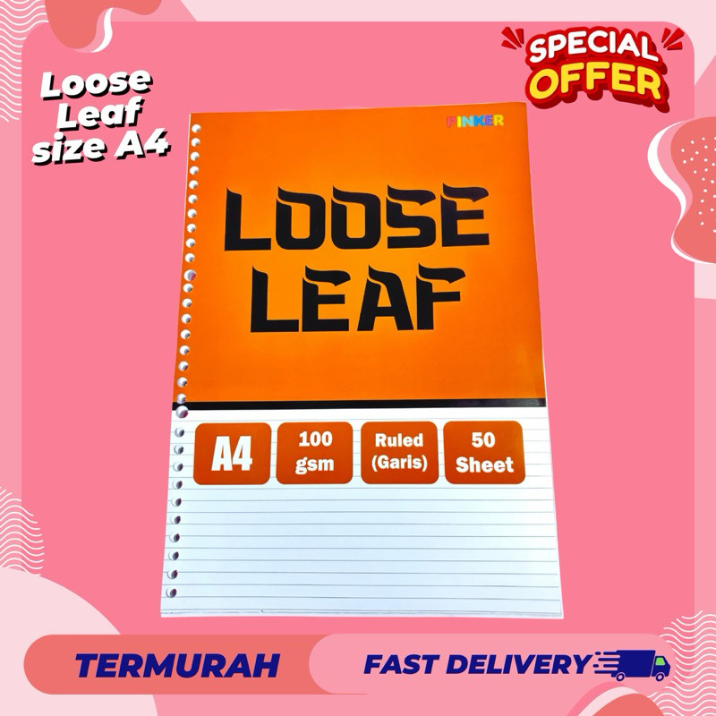 

A4 Loose leaf HVS - Garis/line ready 100gsm by pinkershop