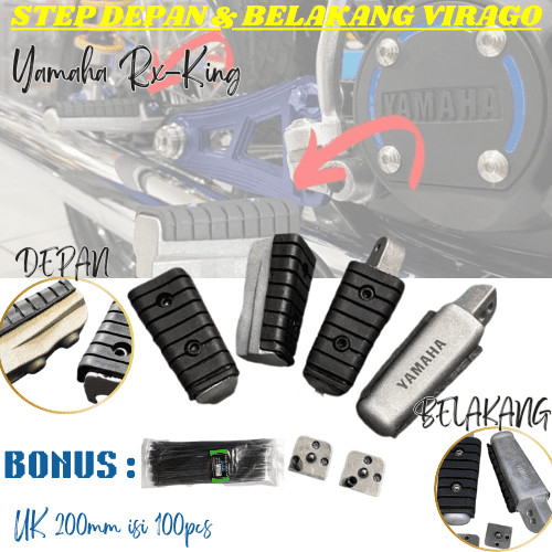 FOOT STEP VIRAGO RX-KING/STEP DEPAN & BELAKANG VIRAGO RX-KING