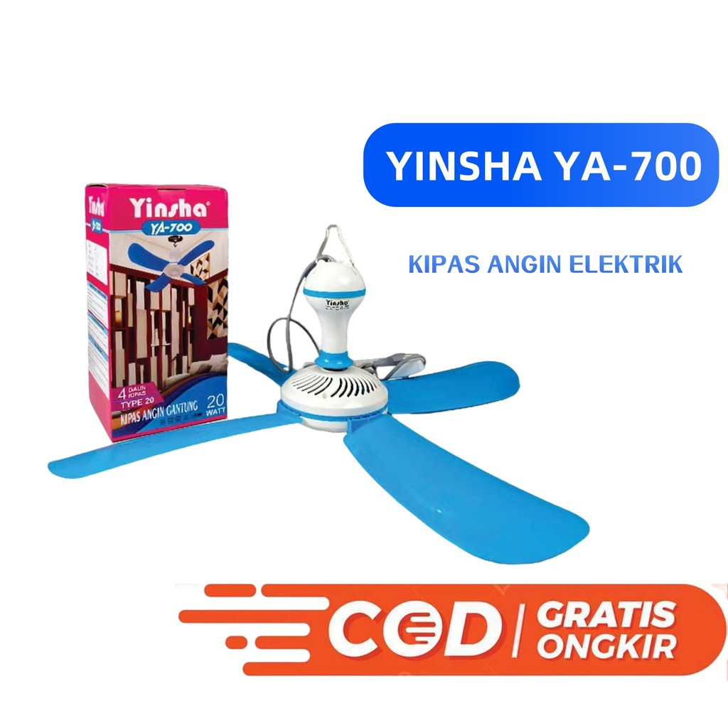 YINSHA Kipas Angin Gantung Plafon / Kipas Angin Minimalis15W/20W/30W/40W & Hemat Energi