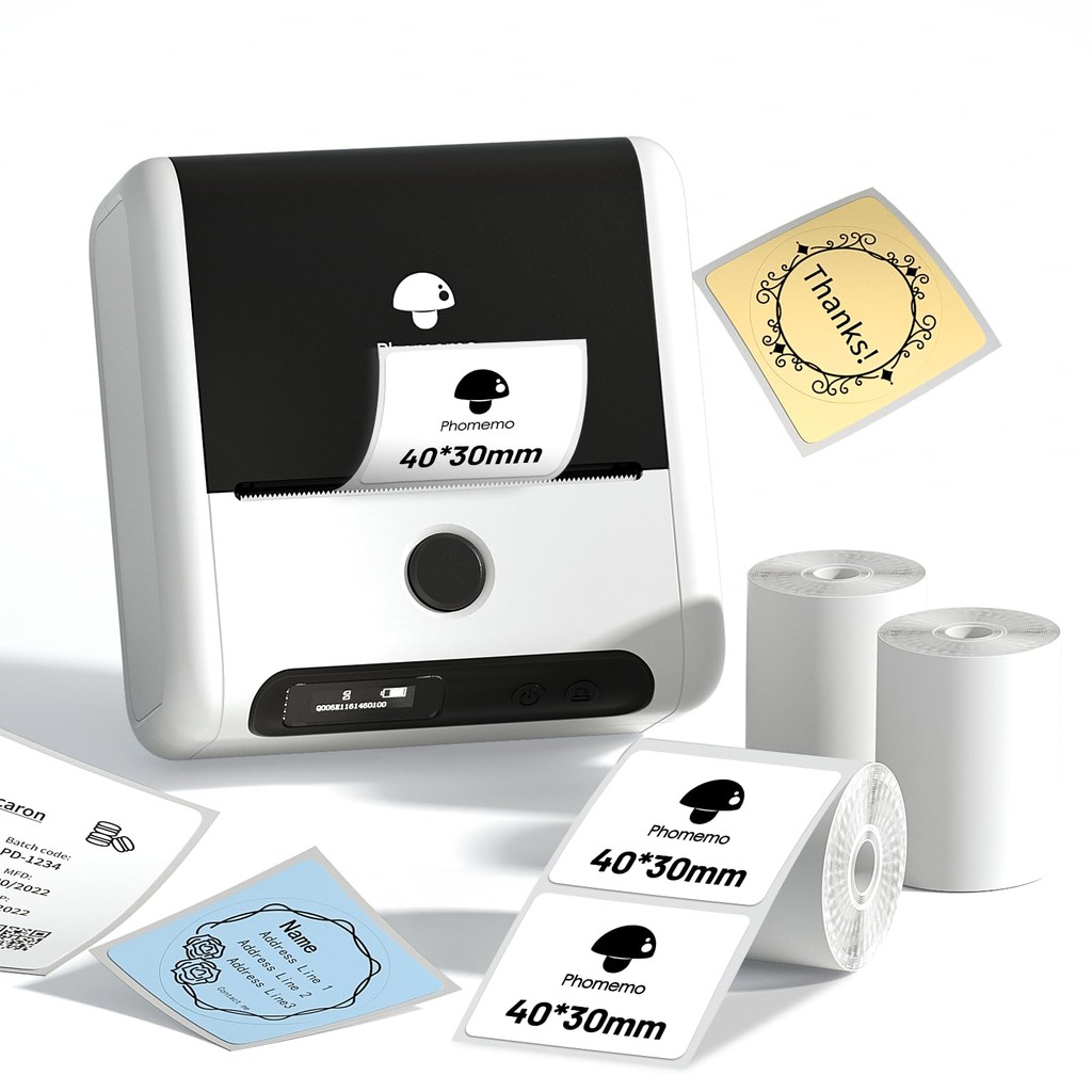 

Phomemo M110 M221 M220 M120 Label Maker Multifuntional Mini Label Printer Bluetooth Thermal Printer Inkless for Small Business