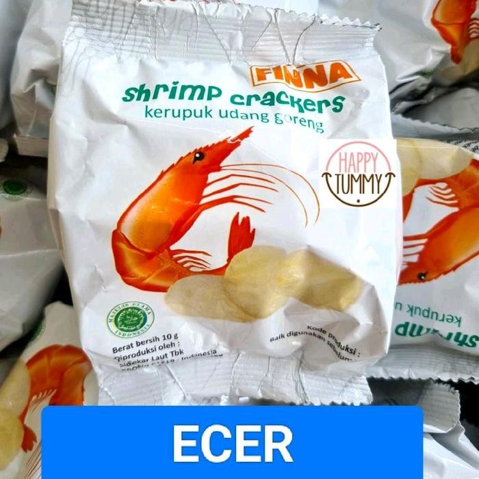 

Kerupuk finna udang 20pcs 10gr siap makan shrimp crackers Food Snack Keripik udang Crispy