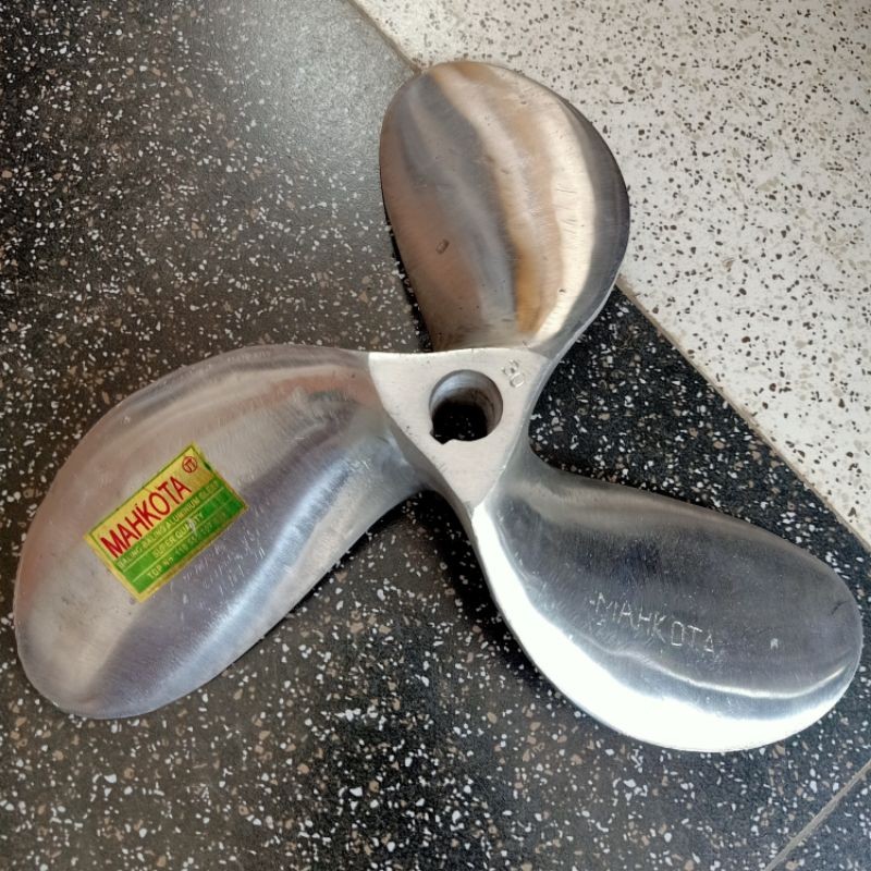 Kipas Baling Baling Perahu Nelayan/Kapal/Propeller / Bolang Baling Daun Tiga Makhota Bahan Aluminium