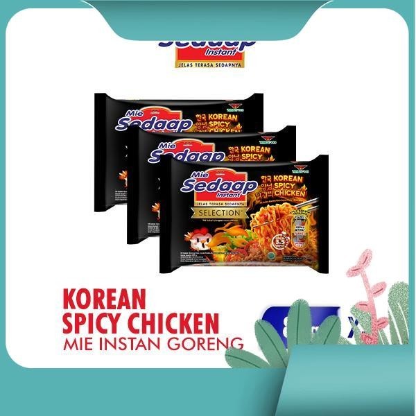 

Sedaap Mie Instan Korean Spicy Chicken Bag 87g x3