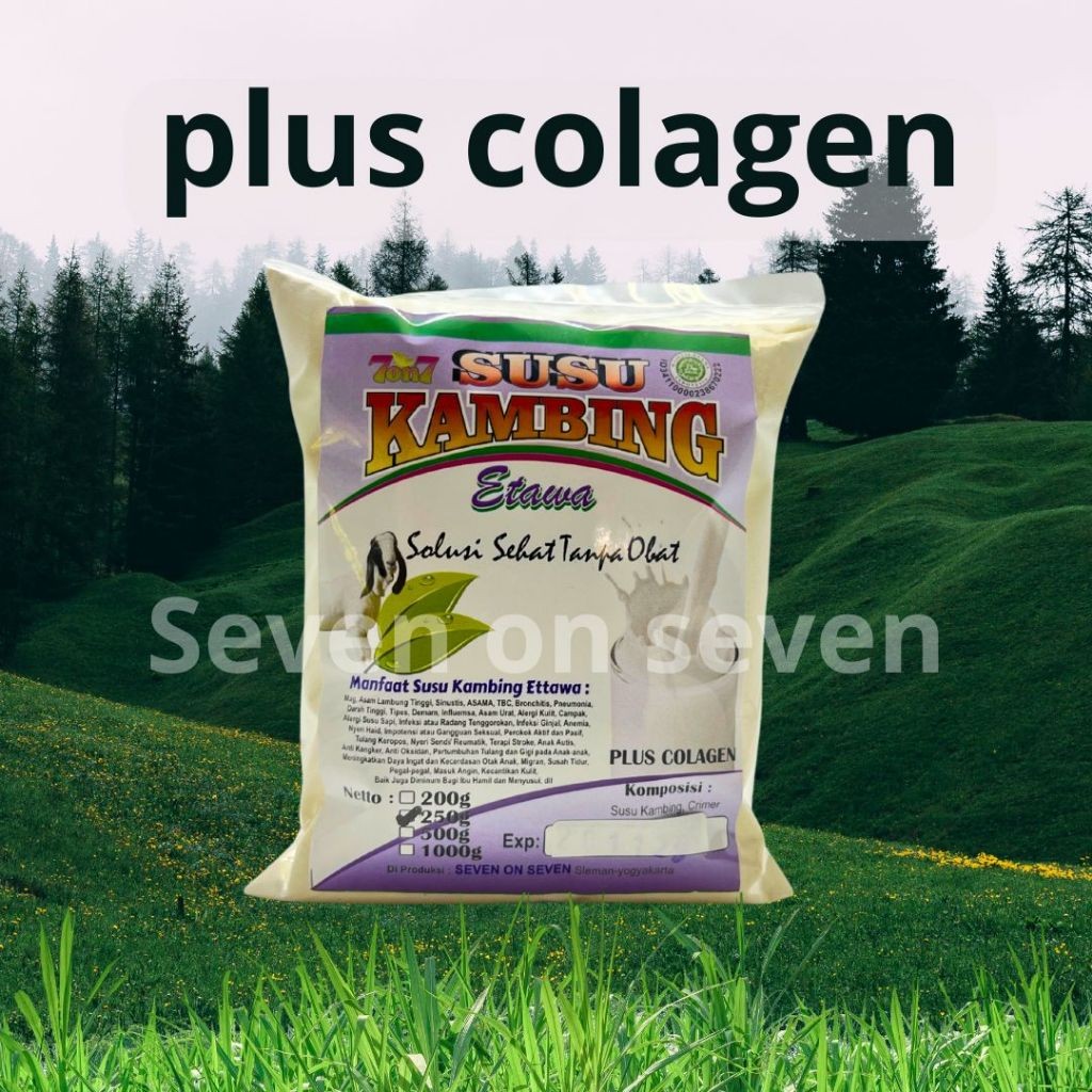 

Susu Kambing Etawa Bubuk Halal BPOM Plus Kolagen Kemasan 250gr