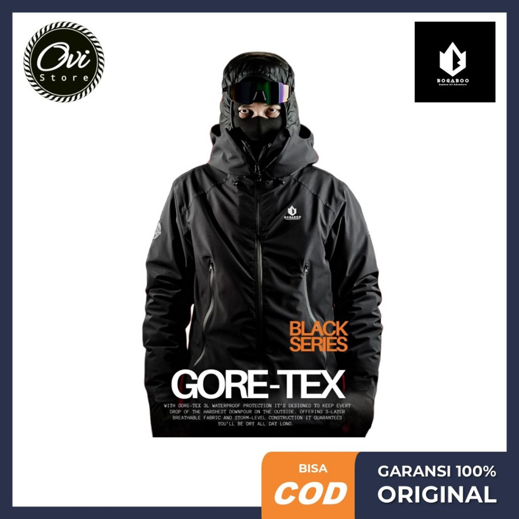 Jaket Bogaboo Gorpcore Goretex 3 Layer Gamma Waterproof Original