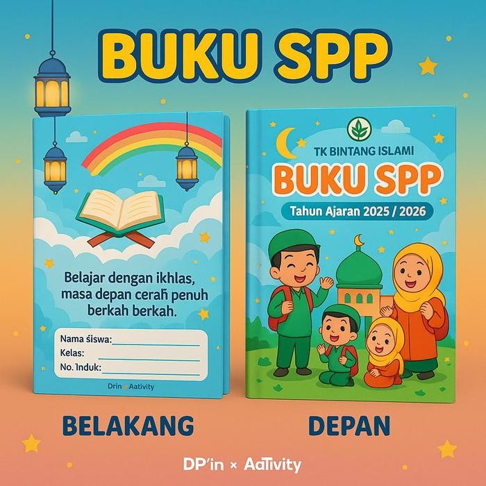 

DpinxAaTivityBuku SPP Sekolah Anak V9 – Catatan Pembayaran Bulanan – Desain Lucu & Warna-warni - A6