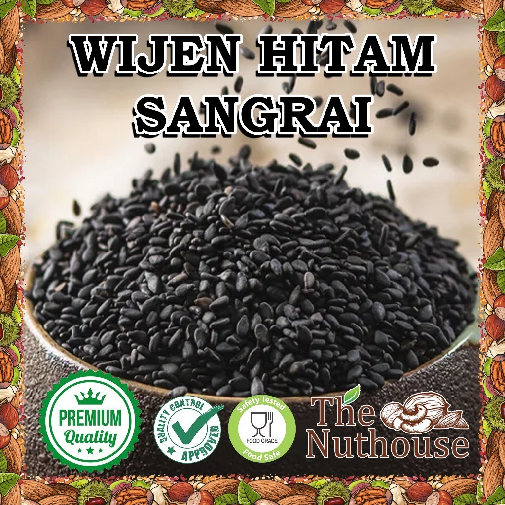 

1kg Black Sesame Seeds Roasted / Biji Wijen Hitam Sangrai [Premium]