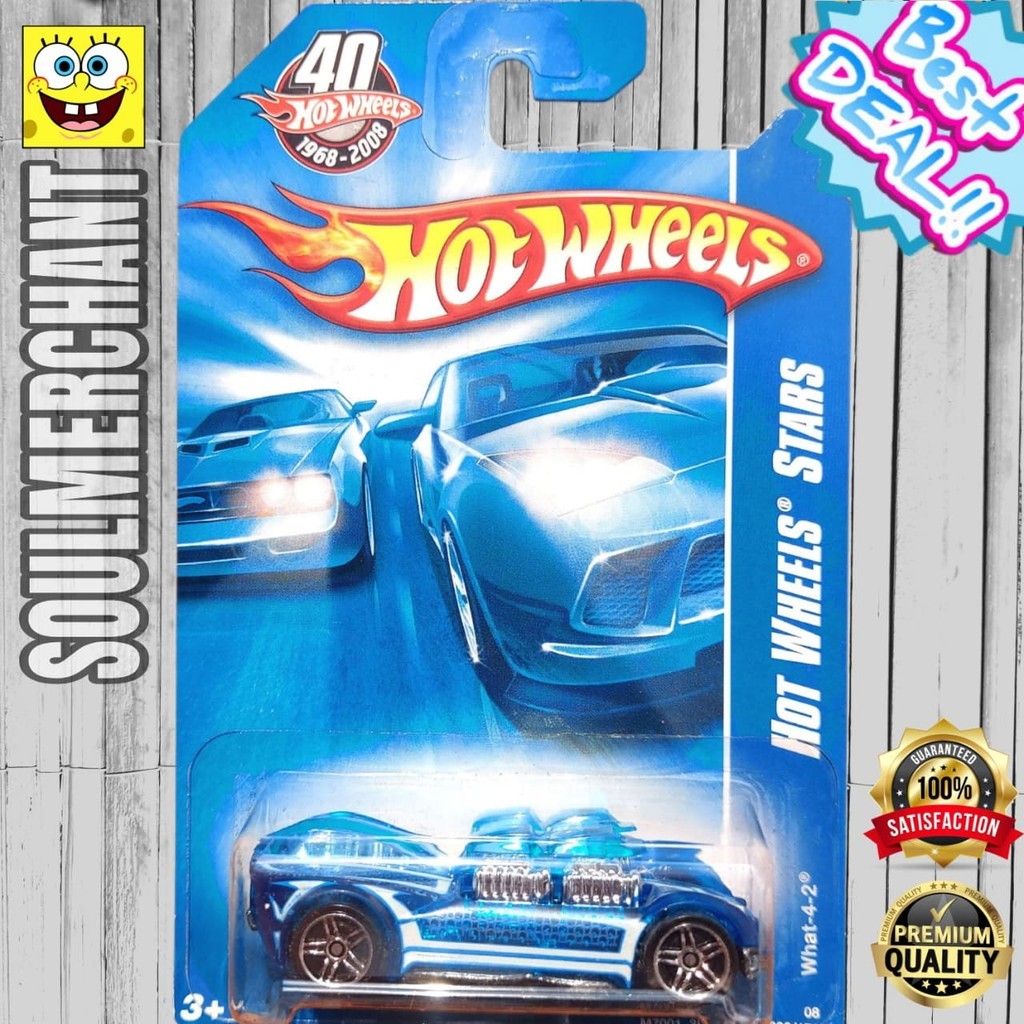 Hot Wheels What-4-2 Biru Diecast Race Car