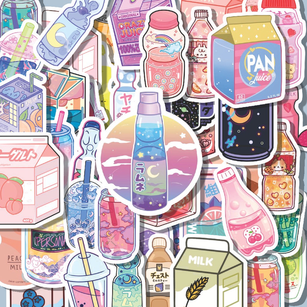 

100PCS Lucu Stiker Japan Flavored Drink 1 [Minuman Jepang] Stiker Aesthetic Stiker Anti Air Stikers Berperekat Waterproof sticker decal buat Motor Helm Buku Journal Koper Casing HP Laptop Botol Minum Hadiah anak