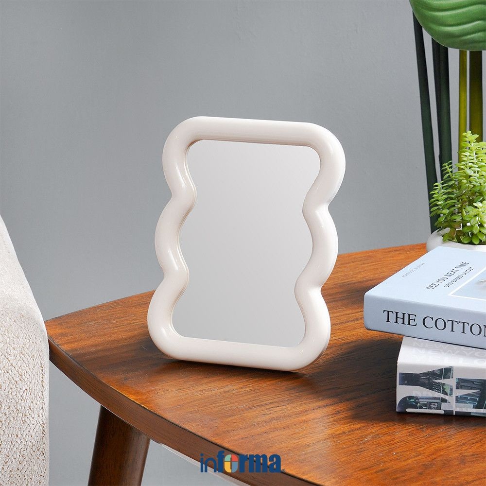 Informa 13X18 cm Cermin Meja Plastik Spf4 Cermin Mini Kaca Praktis Cermin Make-Up Kaca Portable