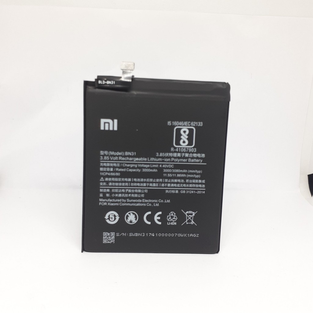 baterai  xiaomi mi A1 Mi 5X bn31 ori shw1se